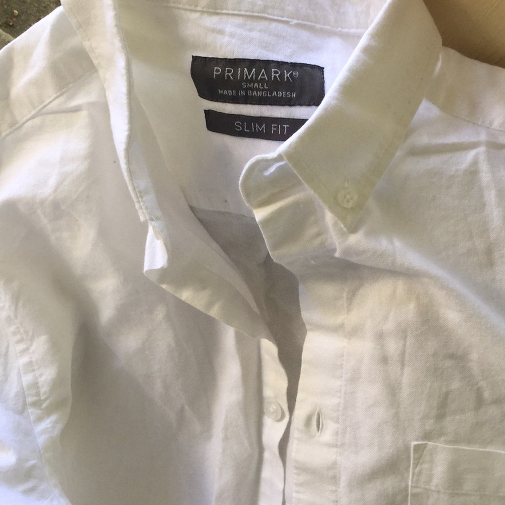 Crispy button down blouse white